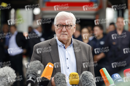 Frank-Walter Steinmeier und Armin Laschet besuchen Hochwassergebiet in Erftstadt
