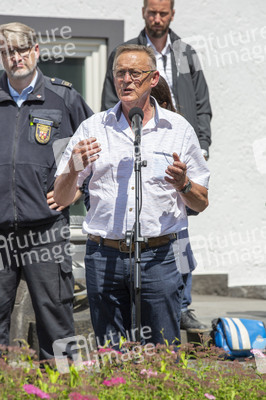 Pressestatement der Bundeskanzelrin nach ihrem Besuch im Hochwassergebiet in Adenau