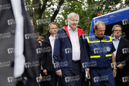 Armin Laschet und Horst Seehofer besuchen die Steinbachtalsperre