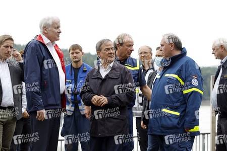 Armin Laschet und Horst Seehofer besuchen die Steinbachtalsperre