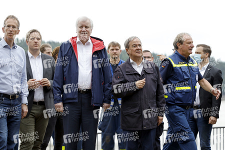 Armin Laschet und Horst Seehofer besuchen die Steinbachtalsperre