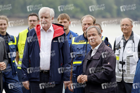 Armin Laschet und Horst Seehofer besuchen die Steinbachtalsperre