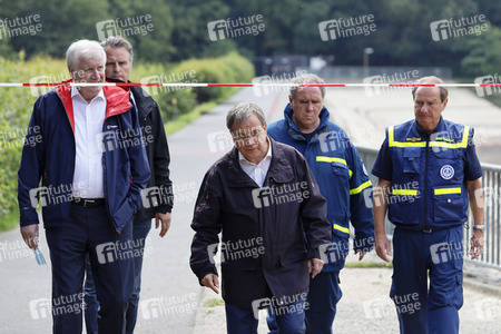 Armin Laschet und Horst Seehofer besuchen die Steinbachtalsperre