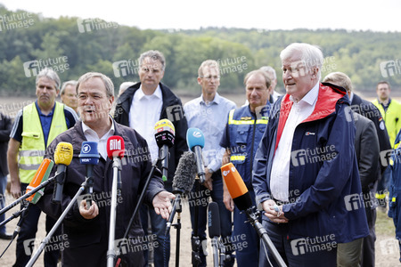 Armin Laschet und Horst Seehofer besuchen die Steinbachtalsperre
