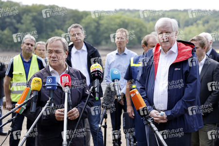 Armin Laschet und Horst Seehofer besuchen die Steinbachtalsperre