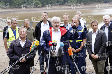 Armin Laschet und Horst Seehofer besuchen die Steinbachtalsperre