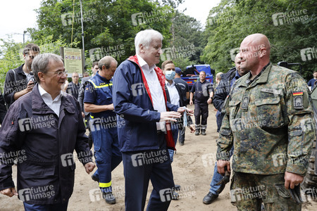 Armin Laschet und Horst Seehofer besuchen die Steinbachtalsperre