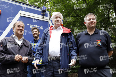 Armin Laschet und Horst Seehofer besuchen die Steinbachtalsperre