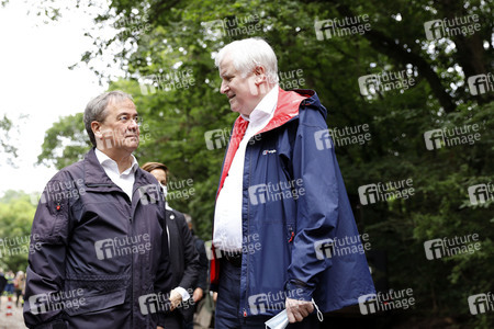 Armin Laschet und Horst Seehofer besuchen die Steinbachtalsperre