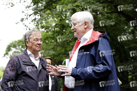 Armin Laschet und Horst Seehofer besuchen die Steinbachtalsperre
