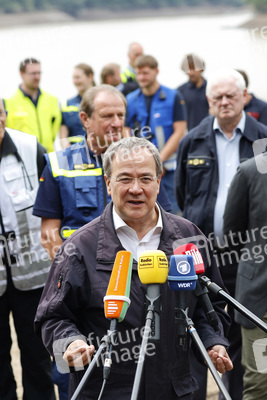 Armin Laschet und Horst Seehofer besuchen die Steinbachtalsperre