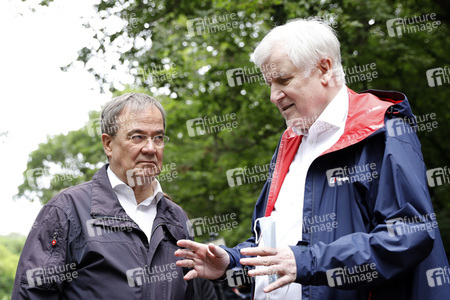 Armin Laschet und Horst Seehofer besuchen die Steinbachtalsperre