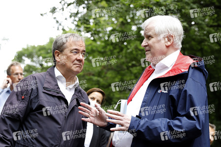 Armin Laschet und Horst Seehofer besuchen die Steinbachtalsperre
