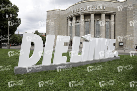 Pressetermin zur Plakatkampagne der Partei Die Linke zur Bundestagsswahl 2021 in Berlin