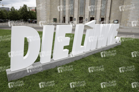 Pressetermin zur Plakatkampagne der Partei Die Linke zur Bundestagsswahl 2021 in Berlin