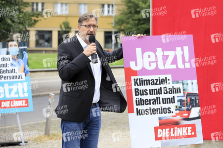 Pressetermin zur Plakatkampagne der Partei Die Linke zur Bundestagsswahl 2021 in Berlin