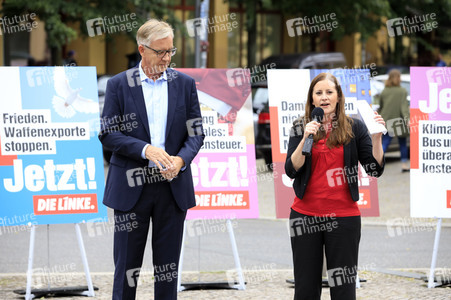 Pressetermin zur Plakatkampagne der Partei Die Linke zur Bundestagsswahl 2021 in Berlin