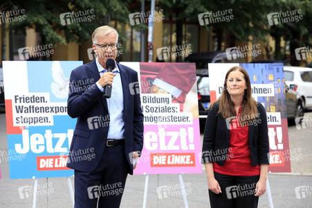 Pressetermin zur Plakatkampagne der Partei Die Linke zur Bundestagsswahl 2021 in Berlin