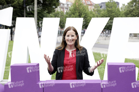 Pressetermin zur Plakatkampagne der Partei Die Linke zur Bundestagsswahl 2021 in Berlin