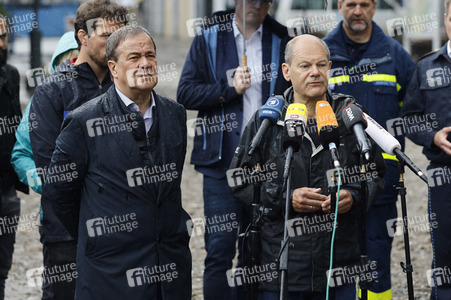 Armin Laschet und Olaf Scholz besuchen Stolberg