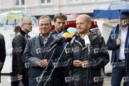 Armin Laschet und Olaf Scholz besuchen Stolberg