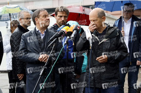 Armin Laschet und Olaf Scholz besuchen Stolberg