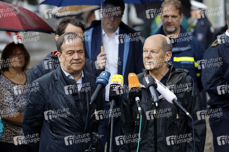 Armin Laschet und Olaf Scholz besuchen Stolberg
