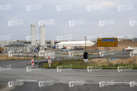 Baustelle der Tesla Gigafactory 4 in Grünheide