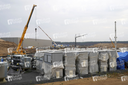 Baustelle der Tesla Gigafactory 4 in Grünheide