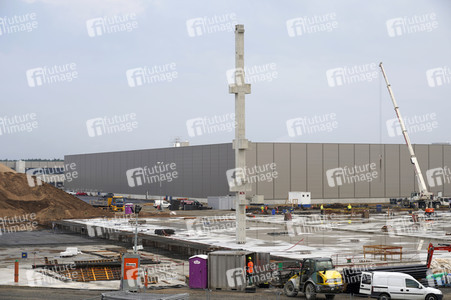 Baustelle der Tesla Gigafactory 4 in Grünheide