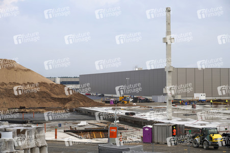Baustelle der Tesla Gigafactory 4 in Grünheide