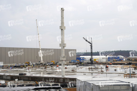 Baustelle der Tesla Gigafactory 4 in Grünheide
