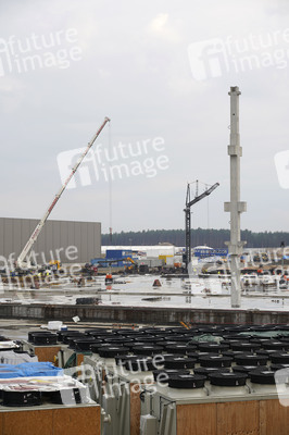 Baustelle der Tesla Gigafactory 4 in Grünheide