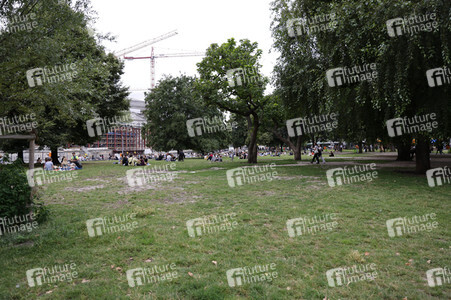 Sperrung vom James-Simon-Park in Berlin