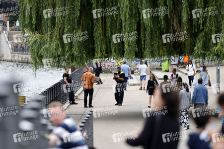 Sperrung vom James-Simon-Park in Berlin