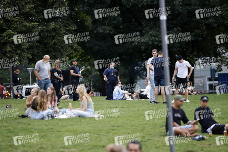 Sperrung vom James-Simon-Park in Berlin
