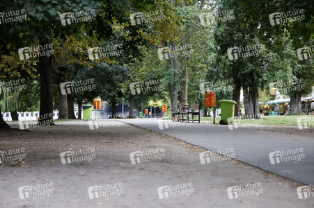 Sperrung vom James-Simon-Park in Berlin