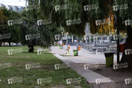 Sperrung vom James-Simon-Park in Berlin