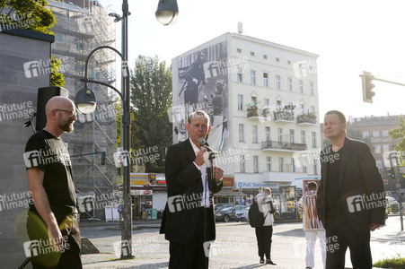 Presse-Aktion anlässlich '60 Jahre Mauerbau' in Berlin