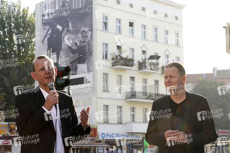 Presse-Aktion anlässlich '60 Jahre Mauerbau' in Berlin