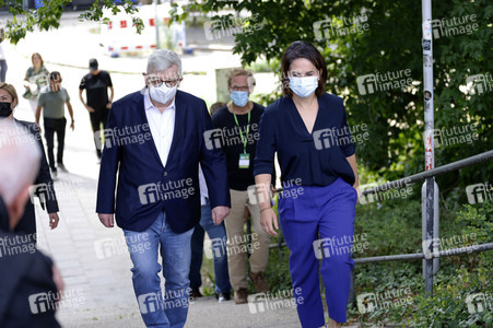 Besuch von Annalena Baerbock und Joschka Fischer in Frankfurt (Oder)