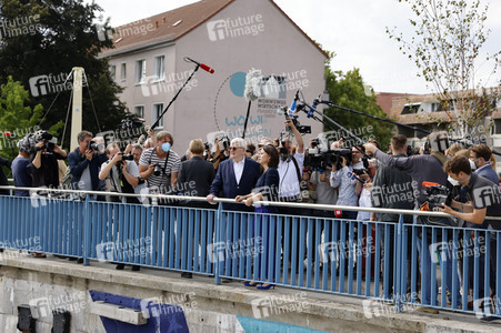 Besuch von Annalena Baerbock und Joschka Fischer in Frankfurt (Oder)