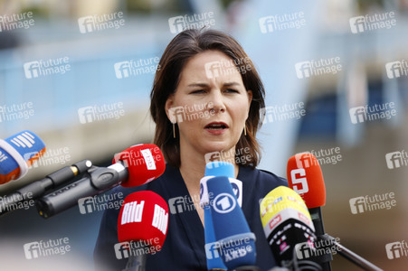 Besuch von Annalena Baerbock und Joschka Fischer in Frankfurt (Oder)