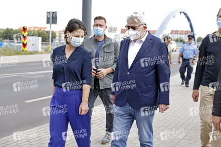 Besuch von Annalena Baerbock und Joschka Fischer in Frankfurt (Oder)