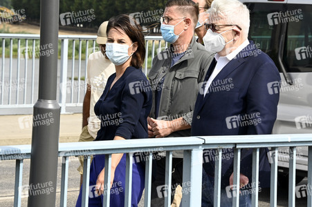 Besuch von Kanlzerkandidatin Annalena Baerbock und Joschka Fischer in Frankfurt (Oder)
