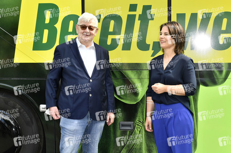 Besuch von Kanlzerkandidatin Annalena Baerbock und Joschka Fischer in Frankfurt (Oder)