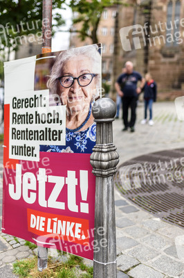 Wahlplakat von Die Linke in Nürnberg