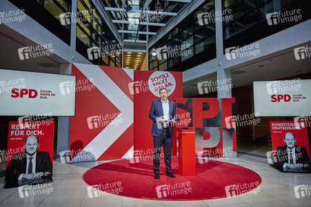 Präsentation der SPD Wahlwerbespots und Wahlplakate in Berlin