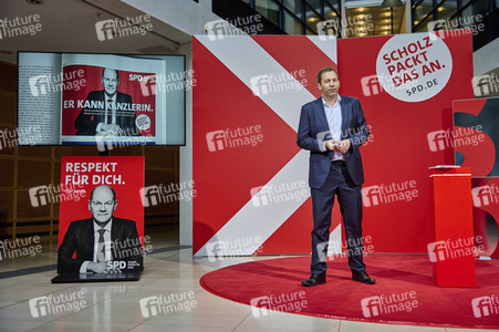 Präsentation der SPD Wahlwerbespots und Wahlplakate in Berlin
