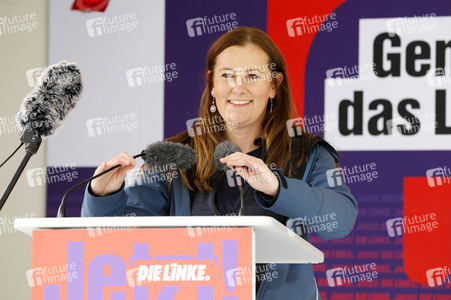 Wahlkampfveranstaltung Partei Die Linke in Stralsund